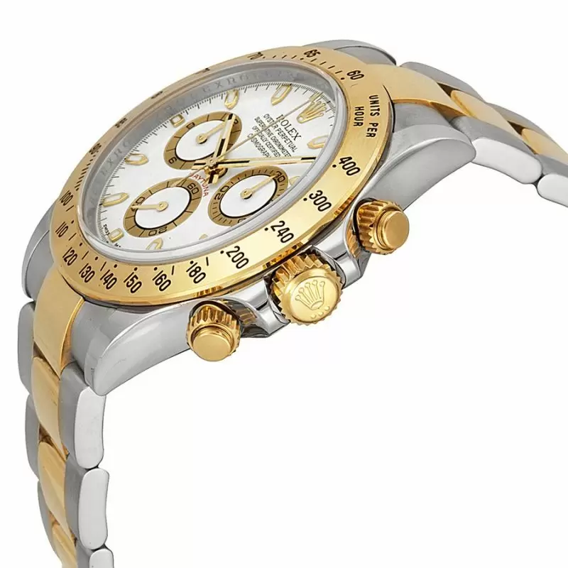 Replica Rolex Cosmograph Daytona White18kt Yellow Gold and Stainless Steel Oyster Bracelet Men's Watches - Image 2