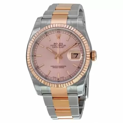 Replica Rolex Datejust 36  Automatic Pink Champagne Dial Steel and 18kt Pink Gold Men's Watches