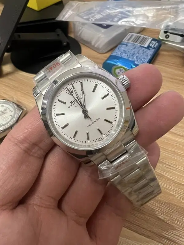 Rolex Air King 36mm Silver Dial Oyster Bracelet Steel Watch New99241108